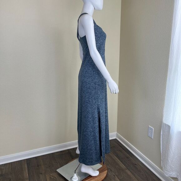 Eddie Bauer Women's Size S Blue Space Dye Jersey Maxi Dress Casual Outdoor - Picture 15 of 17